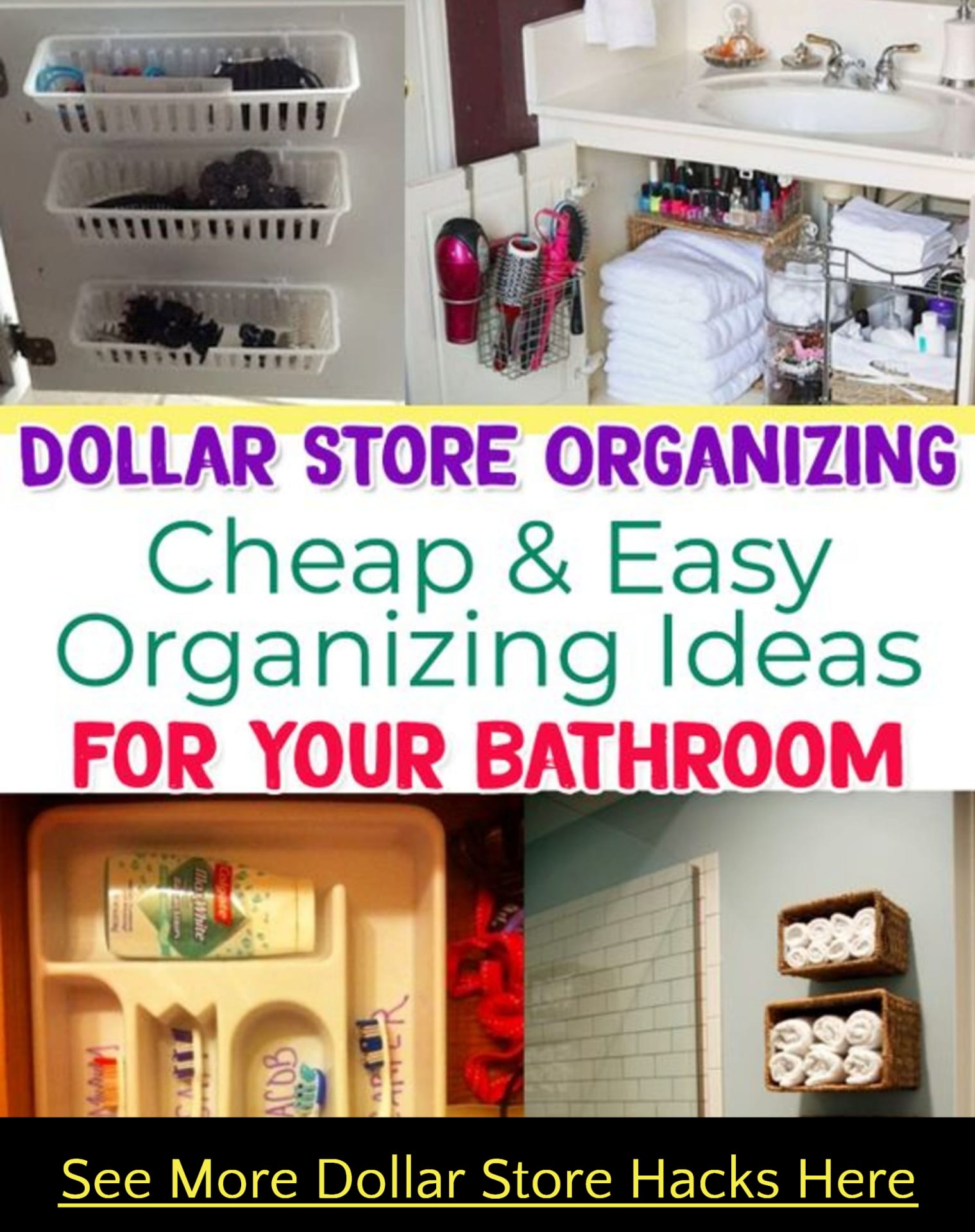 Dollar Store Organizing-Bathroom Organization on a Budget