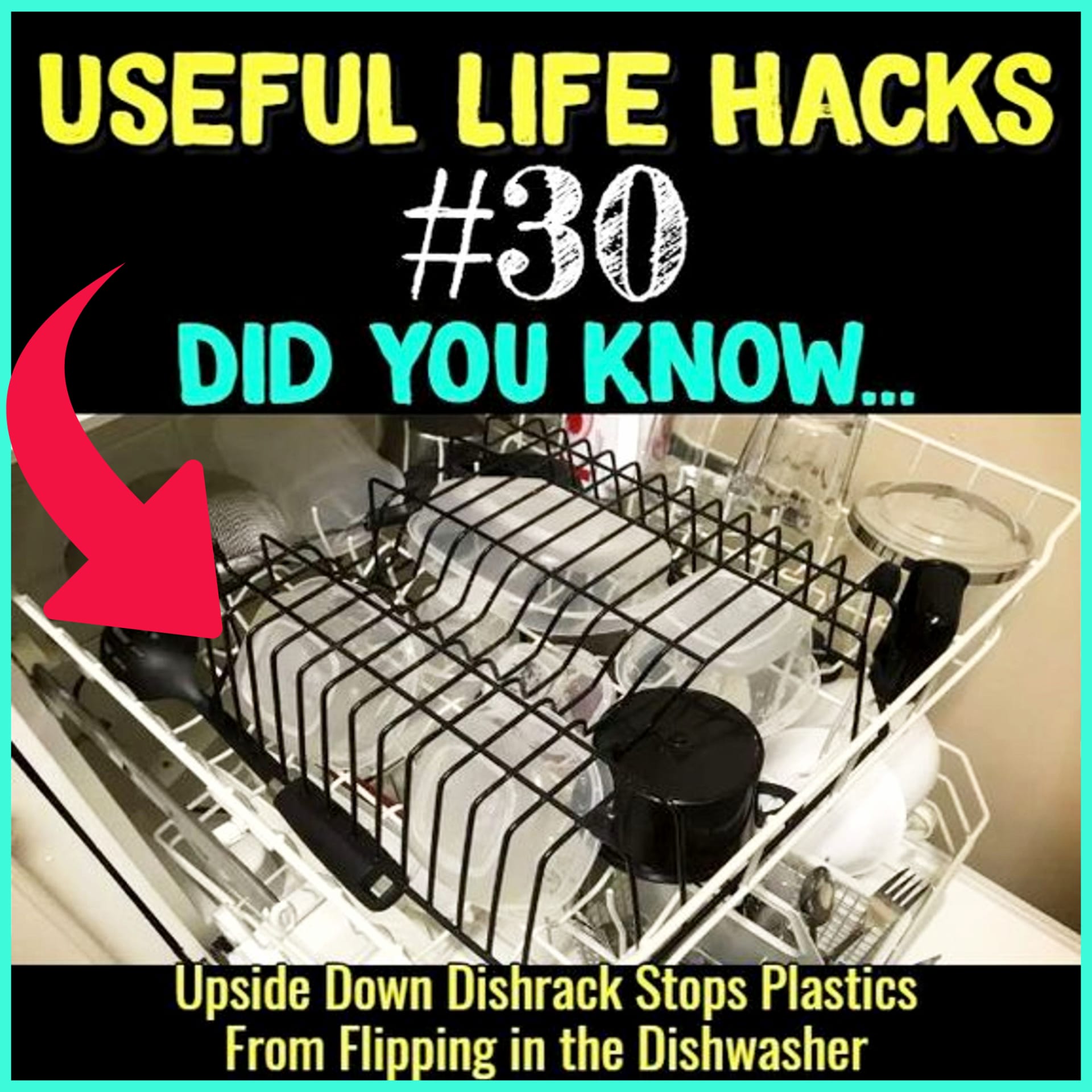 Useful Life Hacks - MIND BLOWN!  Households life hacks and good to know hacks tips and lifehacks - these household hacks, cleaning tips & tricks are such helpful hints and life changing lifehacks every girl should know.  This dishwasher hack is so clever!