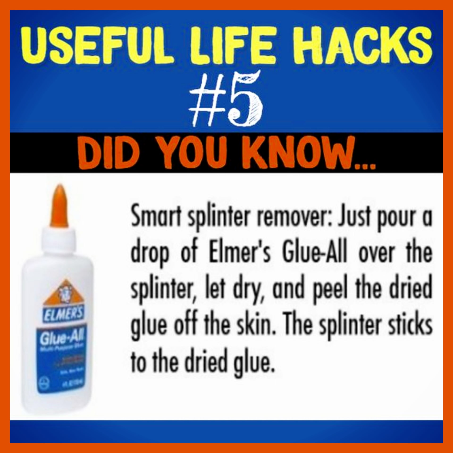 splinter removal hacks and more Useful Life Hacks - MIND BLOWN!  Households life hacks and good to know hacks tips and lifehacks - these household hacks, cleaning tips & tricks are such helpful hints and life changing lifehacks every girl should know.  How to remove splinters - splinter removal for kids
