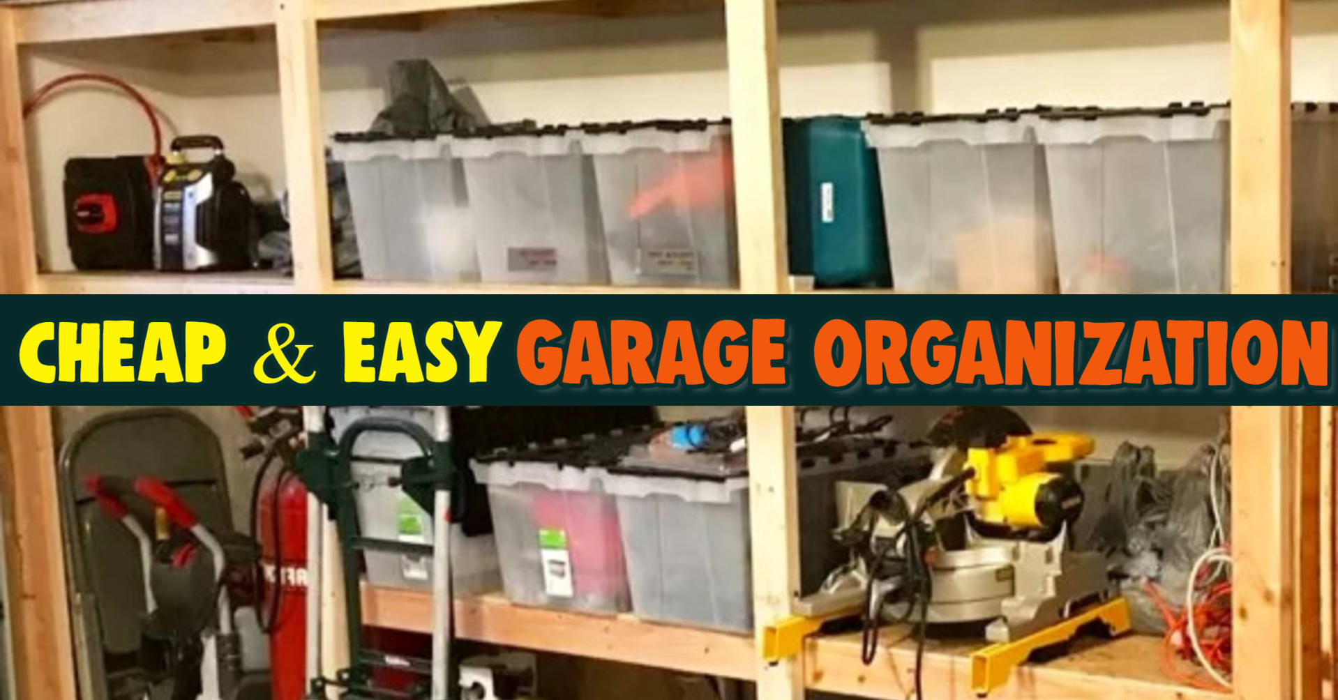 Garage Organization - 5 quick, cheap and easy garage organizing ideas