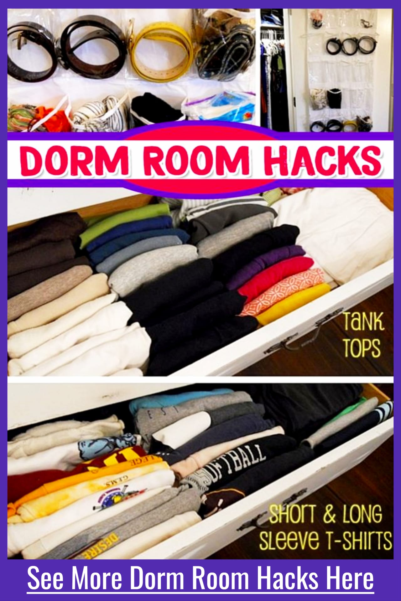 dorm room organization hacks and organizing ideas for small dorm rooms freshman year