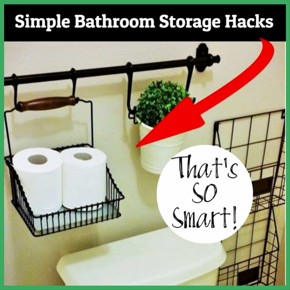 Simple bathroom storage hacks