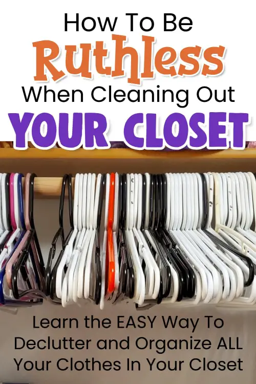 Closet organization ideas for the home to declutter clothes from Decluttering Your Life
