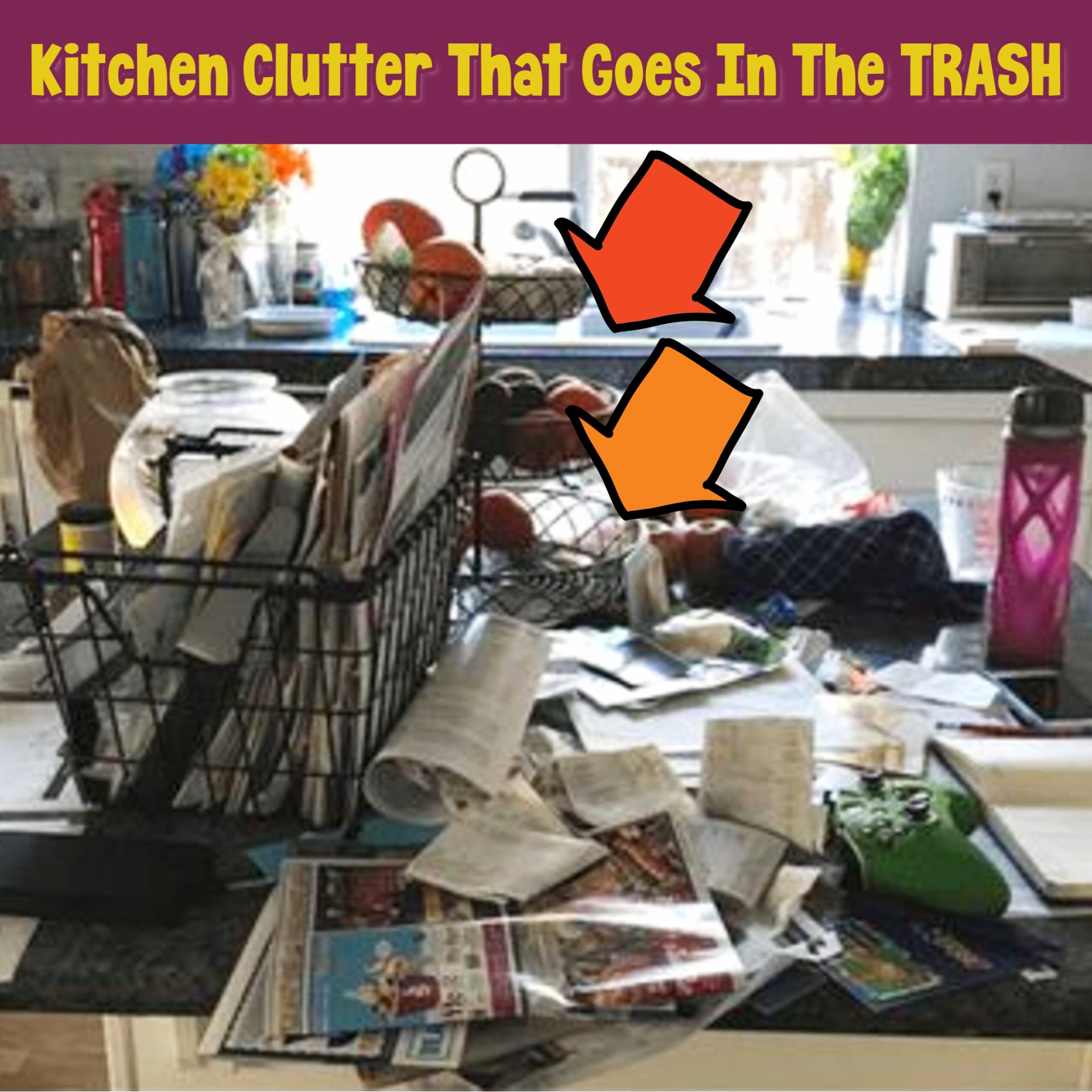 declutter kitchen counters and countertops with these easy DIY kitchen clutter solutions