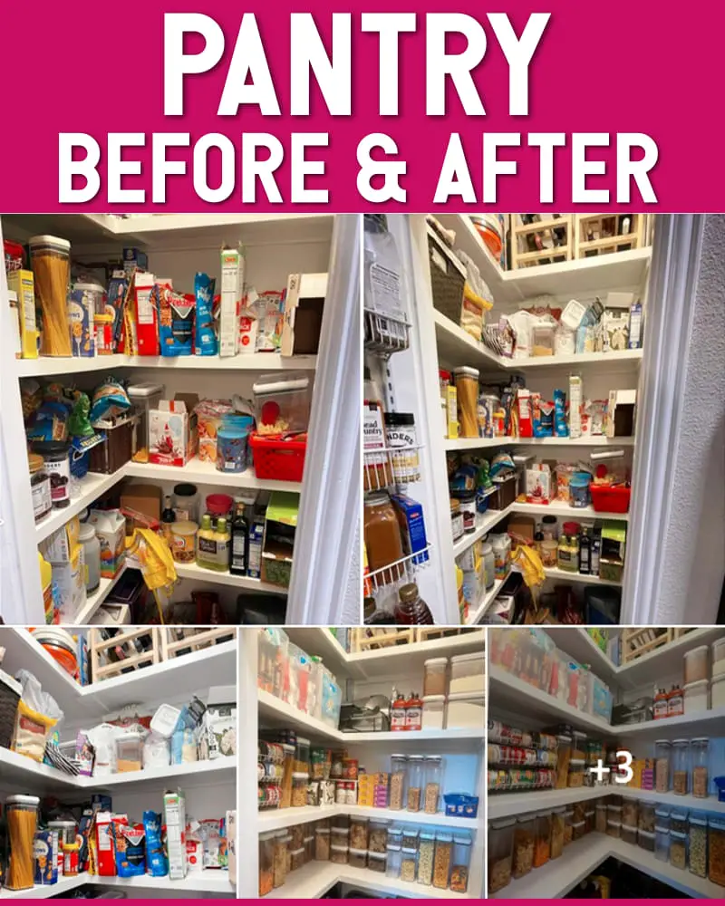 Pantry Organization Before and After