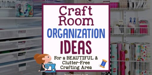 Craft Room Organization Ideas–Creative Storage SOLUTIONS, Layouts and Designs  - unique & unusual craft storage SOLUTIONS to organize your craft room, crafting area or craft supplies closet... even if you're on a budget and OVERWHELMED with craft clutter...