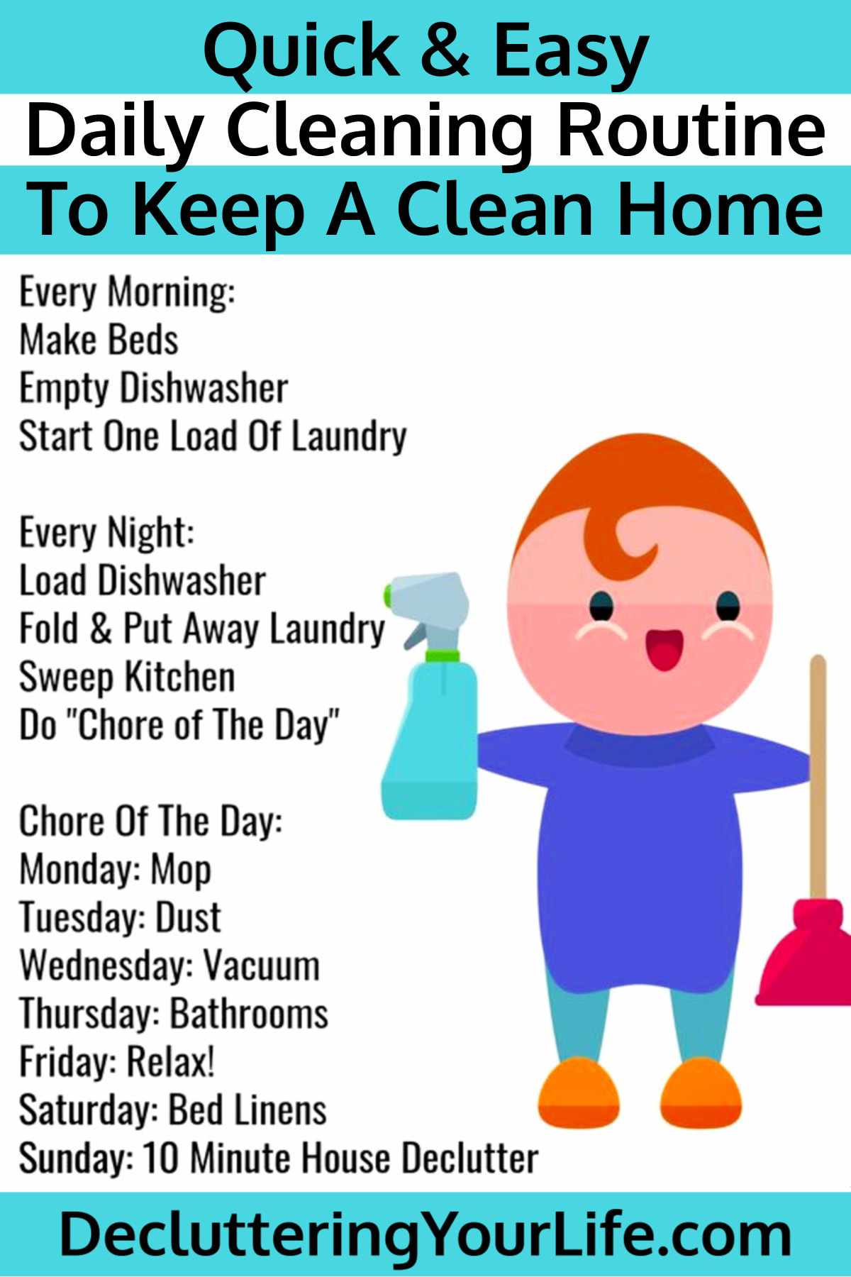 Daily Cleaning Routine Checklist To Keep a Clean House