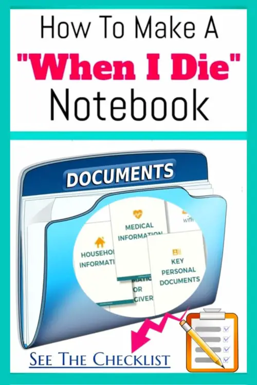 Death Planning Workbook To Declutter and Organize ALL Your Important Documents and Vital Information