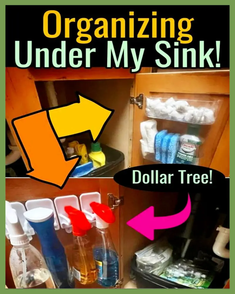 Declutter and organize under the kitchen sink