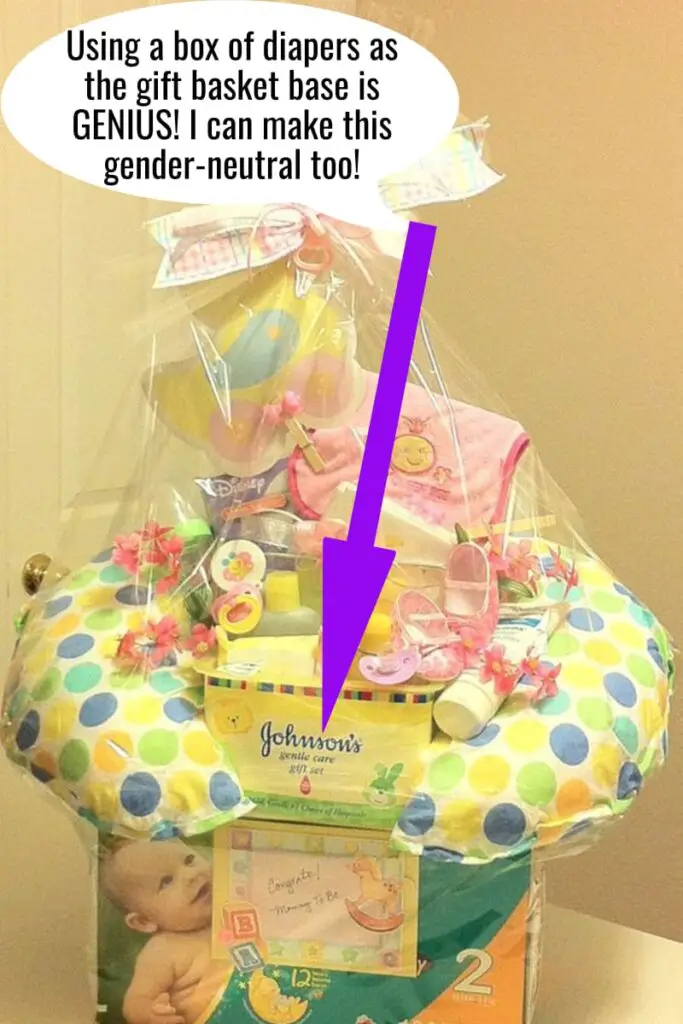 baby-girl-unique-gift-basket-good-idea-to-use-the-empty-diaper-box