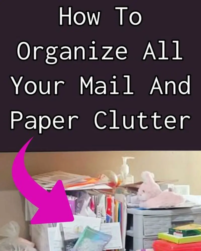 Organizing paper clutter in small spaces - mail, bills, etc pile up into mounds of clutter - here's how to organize it even if you're on a budget