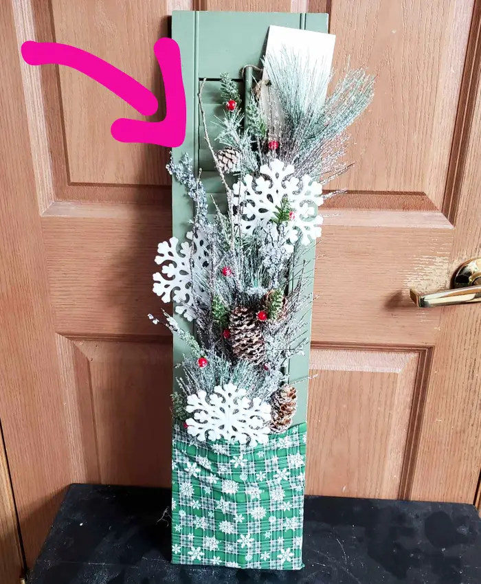 DIY Christmas Decoration using repurposed, upcycled and recycled house shutters
