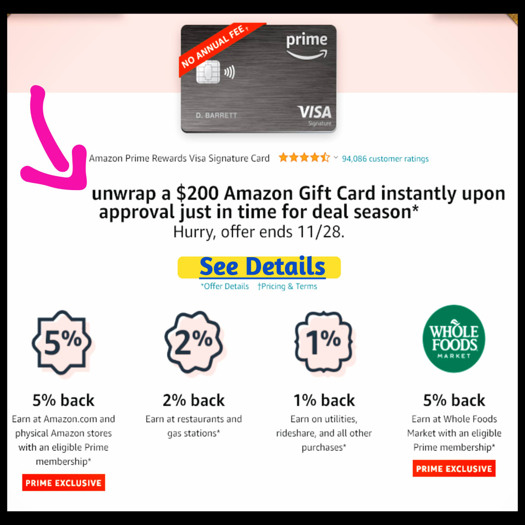 amazon credit card $200 gift card offer