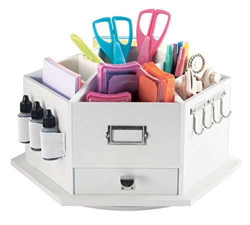 Craft room organization and craft supplies storage ideas - get this Revolving Organizer