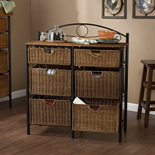 SEI Iron/Wicker Storage Chest