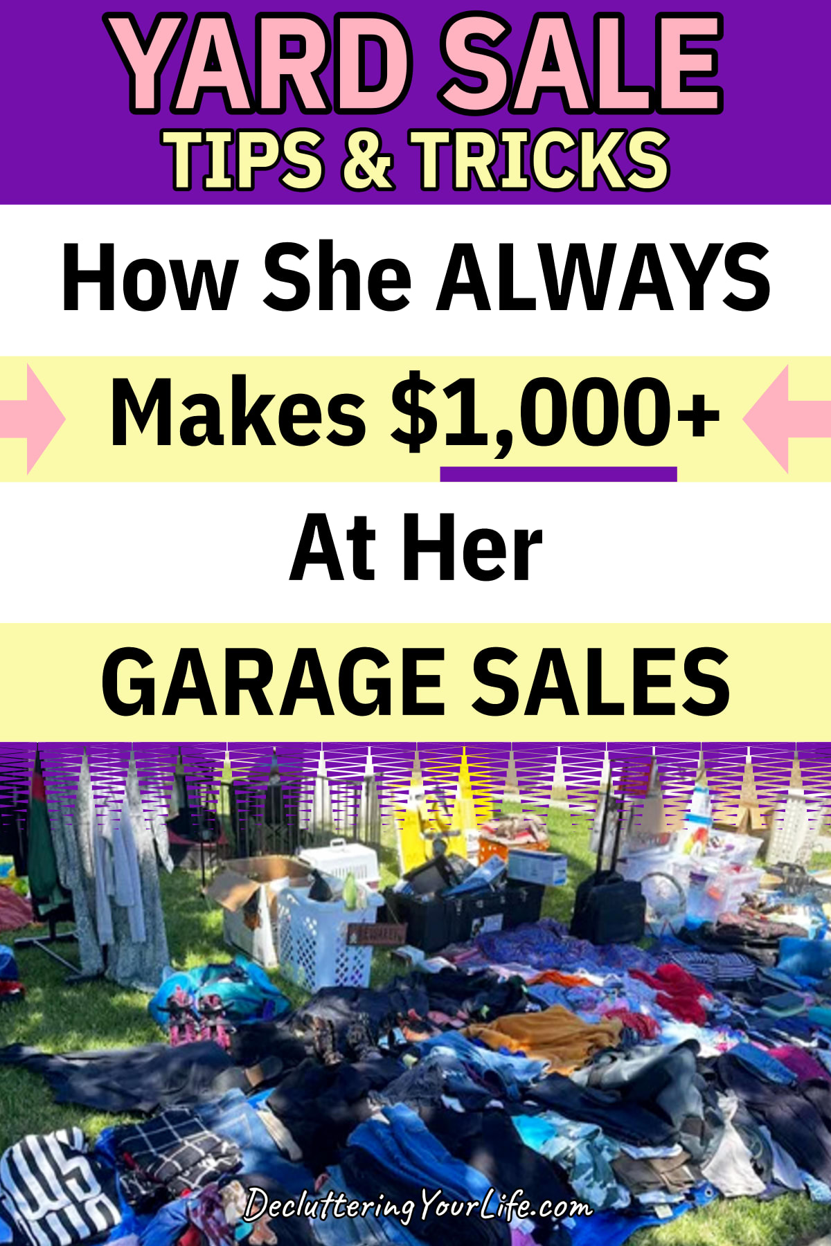 Yard Sale Ideas - These garage sale tips make her over $1,000 EVERY time she has a garage sale.