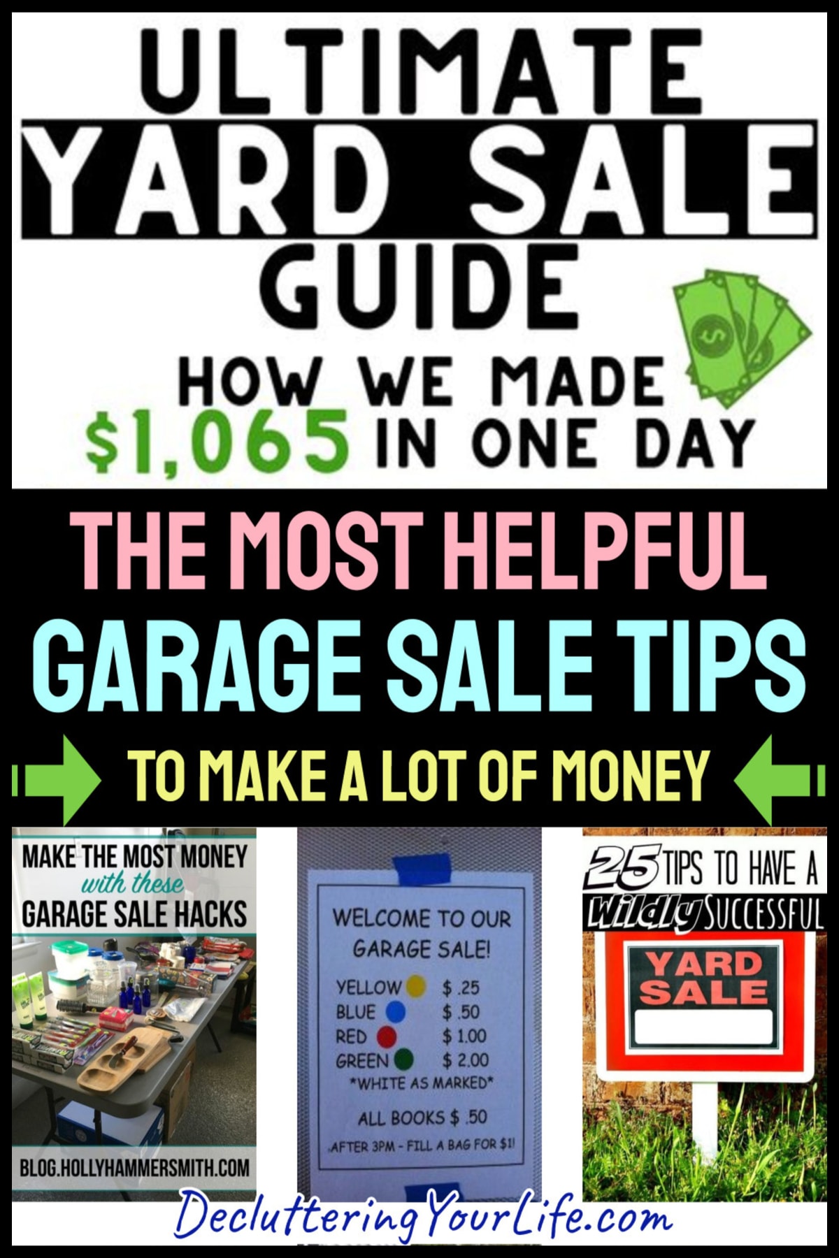 yard sale ideas and garage sale tips