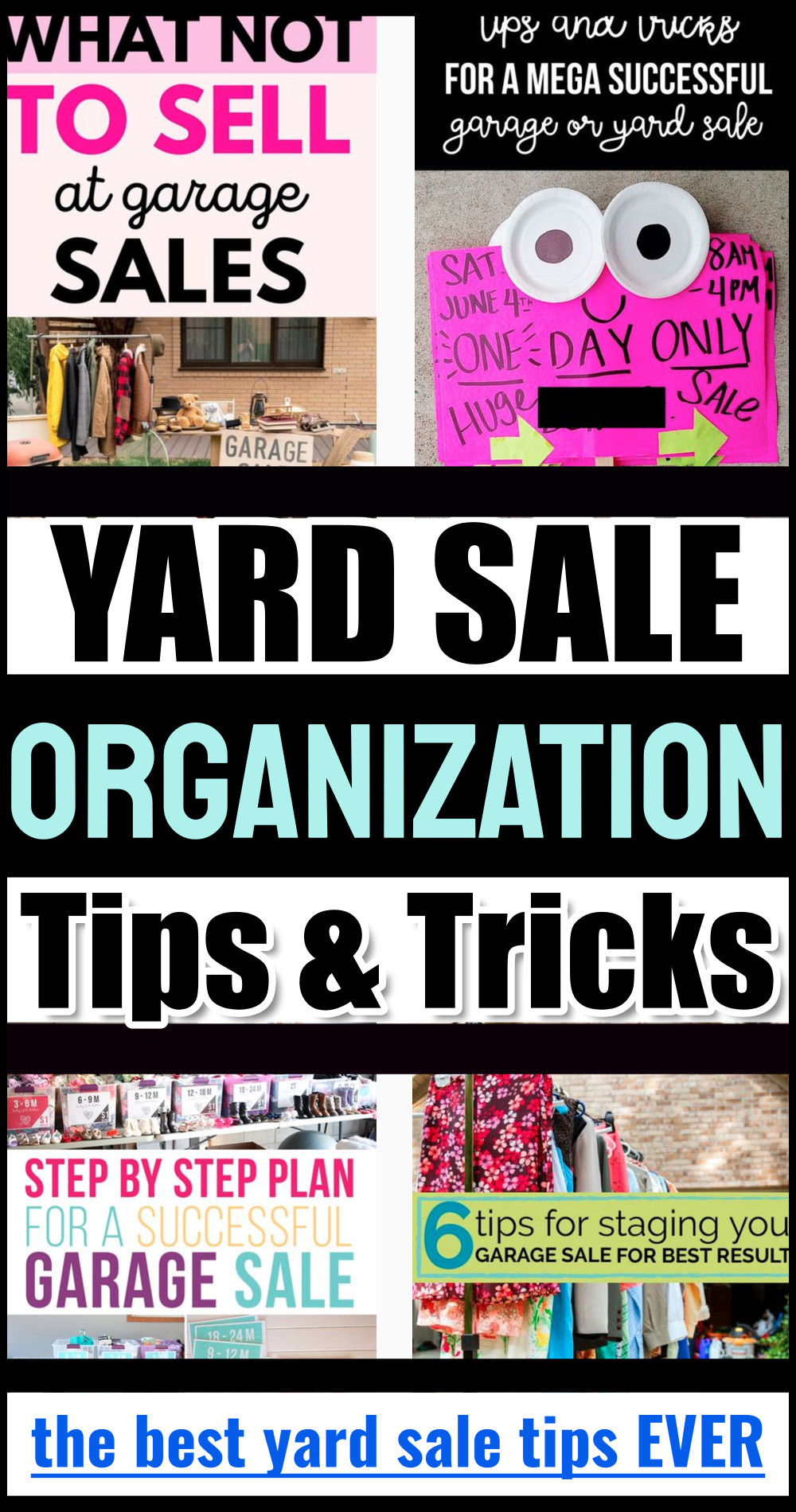 yard sale organization tips for garage sales