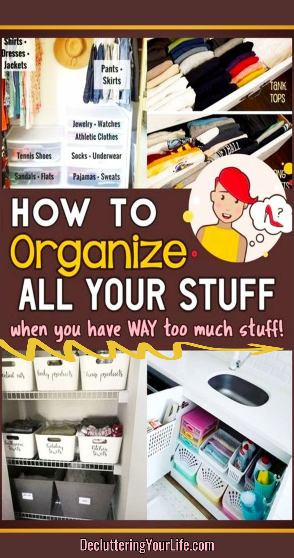 how to organize your home with too much stuff