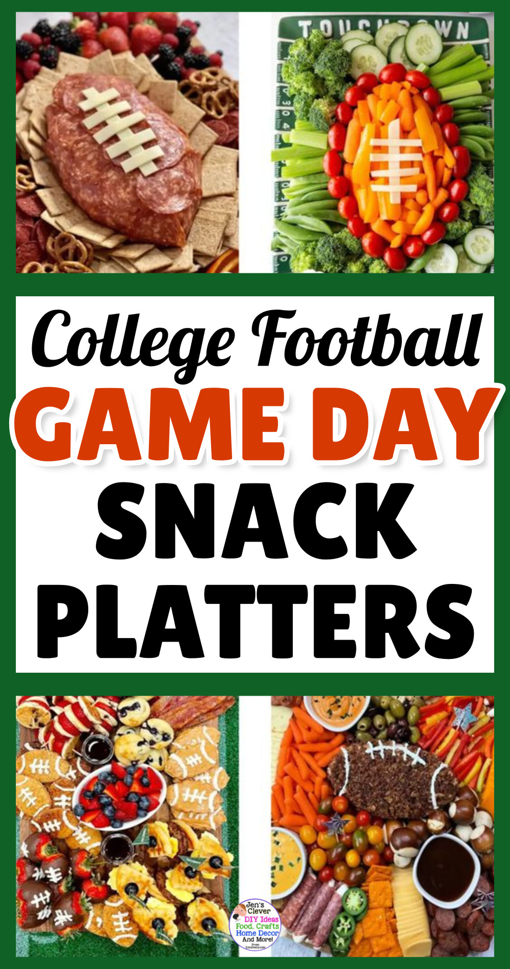College Football Game Day Snack Platters