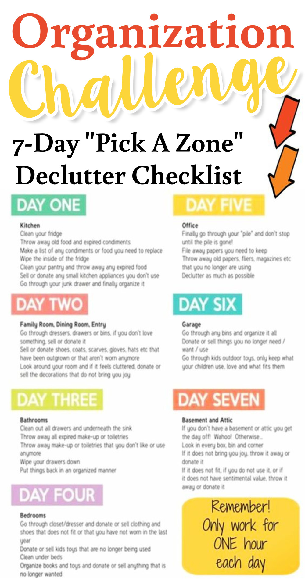 declutter challenge checklist