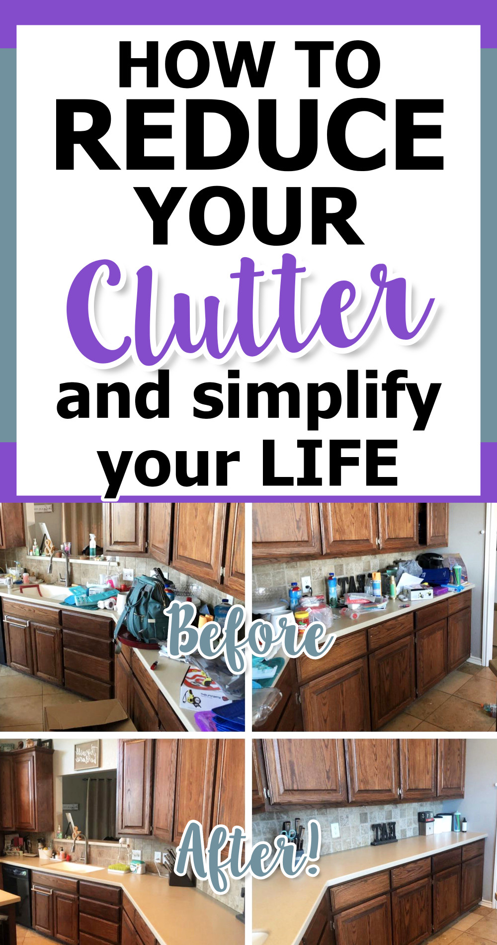 Kitchen Organization- How To Get Rid Of Clutter, Downsize and Get Seriously Organized