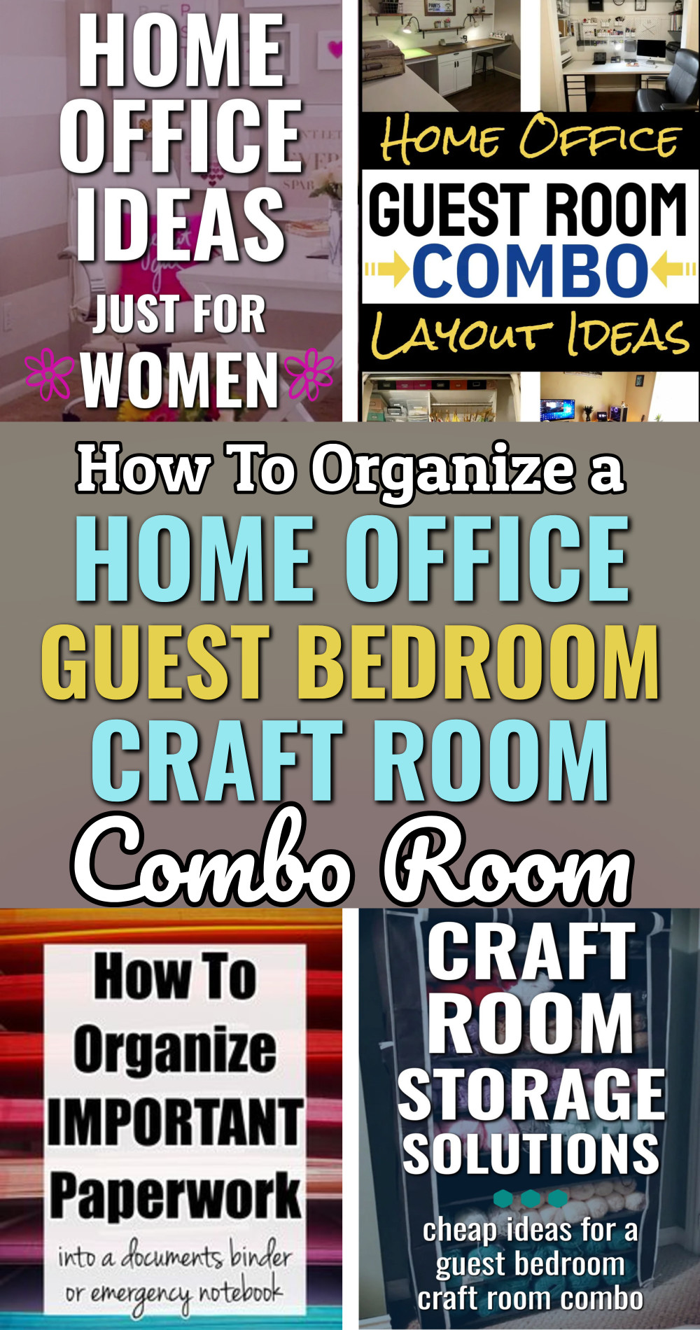 Home Office Guest Bedroom Craft Room Combo Organizing Ideas