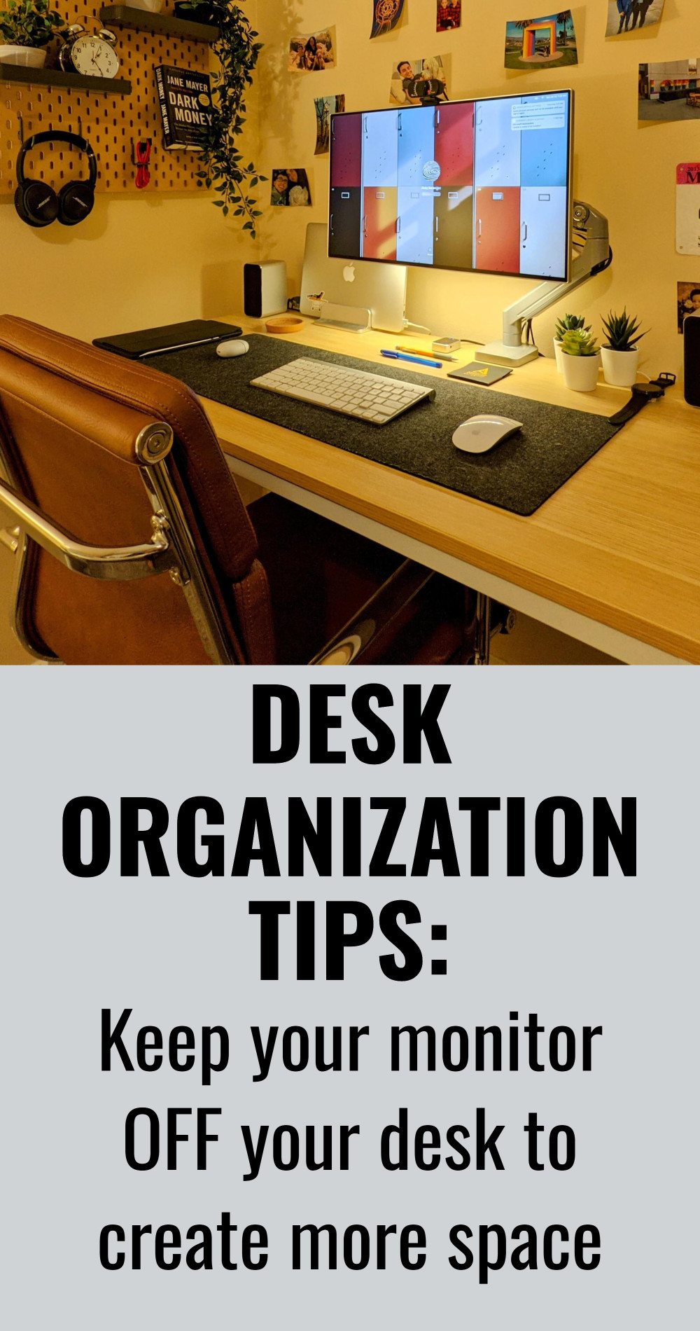 Desk Organization Tips For Computer Monitor