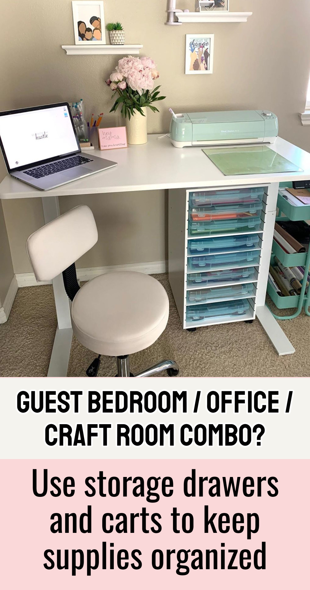 Home Office Craft Room Guest Bedroom Organization Ideas