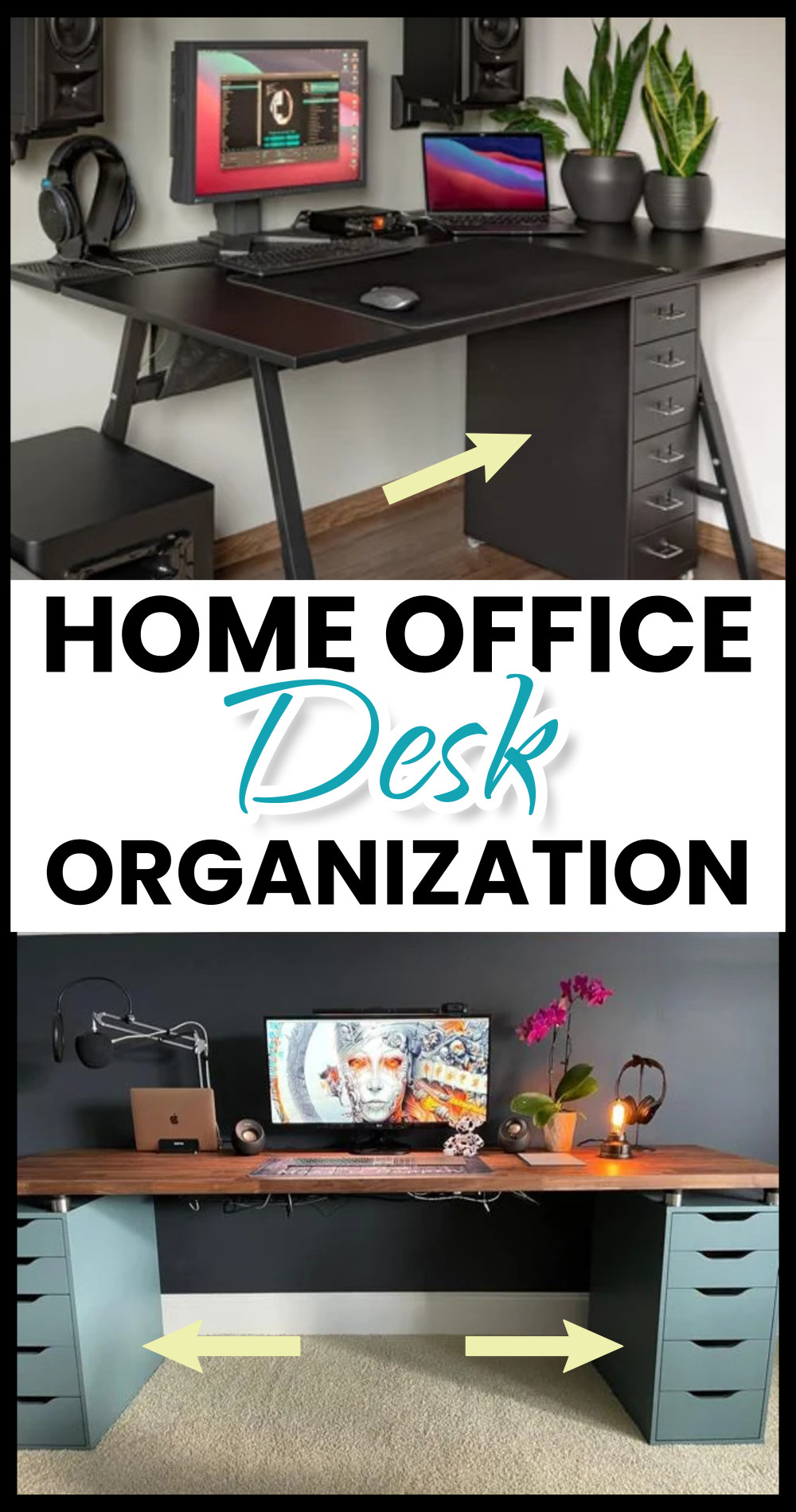 Home Office Desk Organization