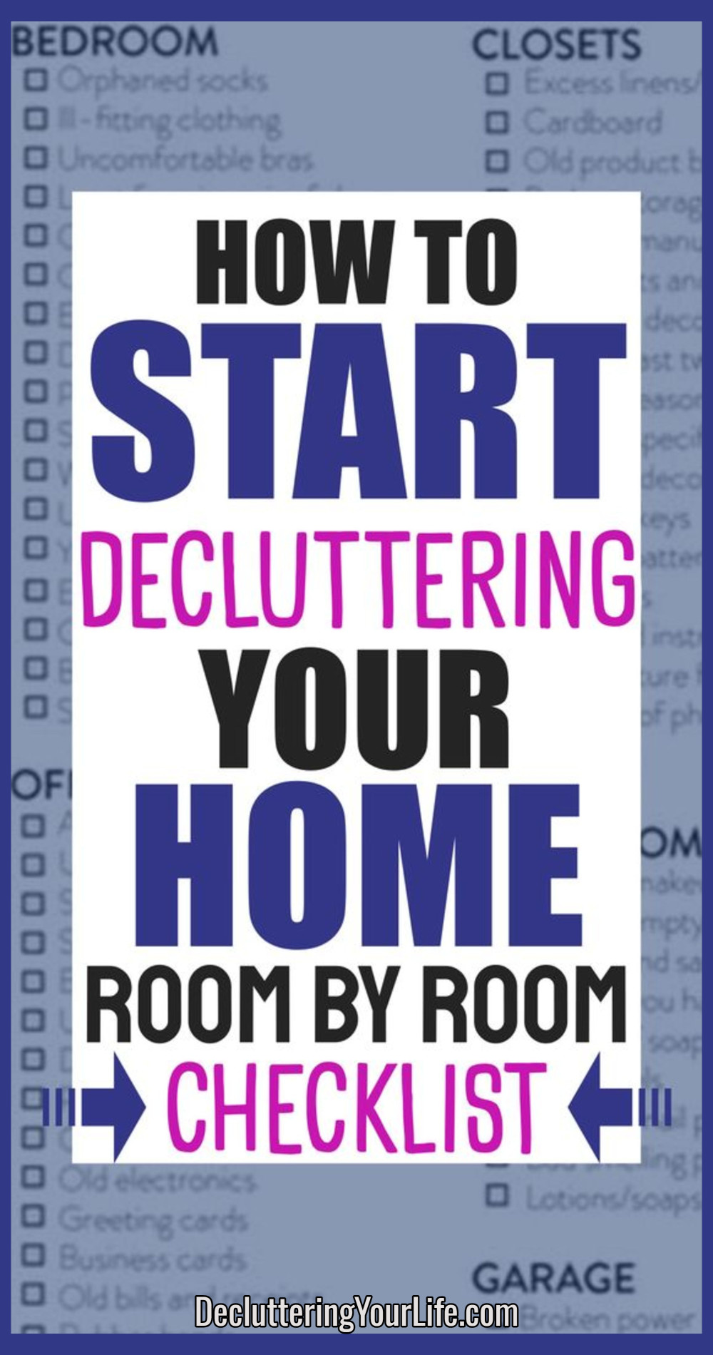How To Start Decluttering Your Home Room By Room Checklist