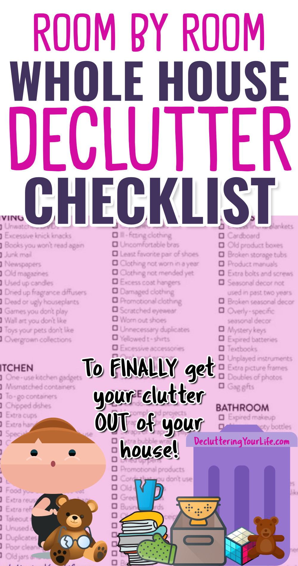 Whole House Declutter Checklist