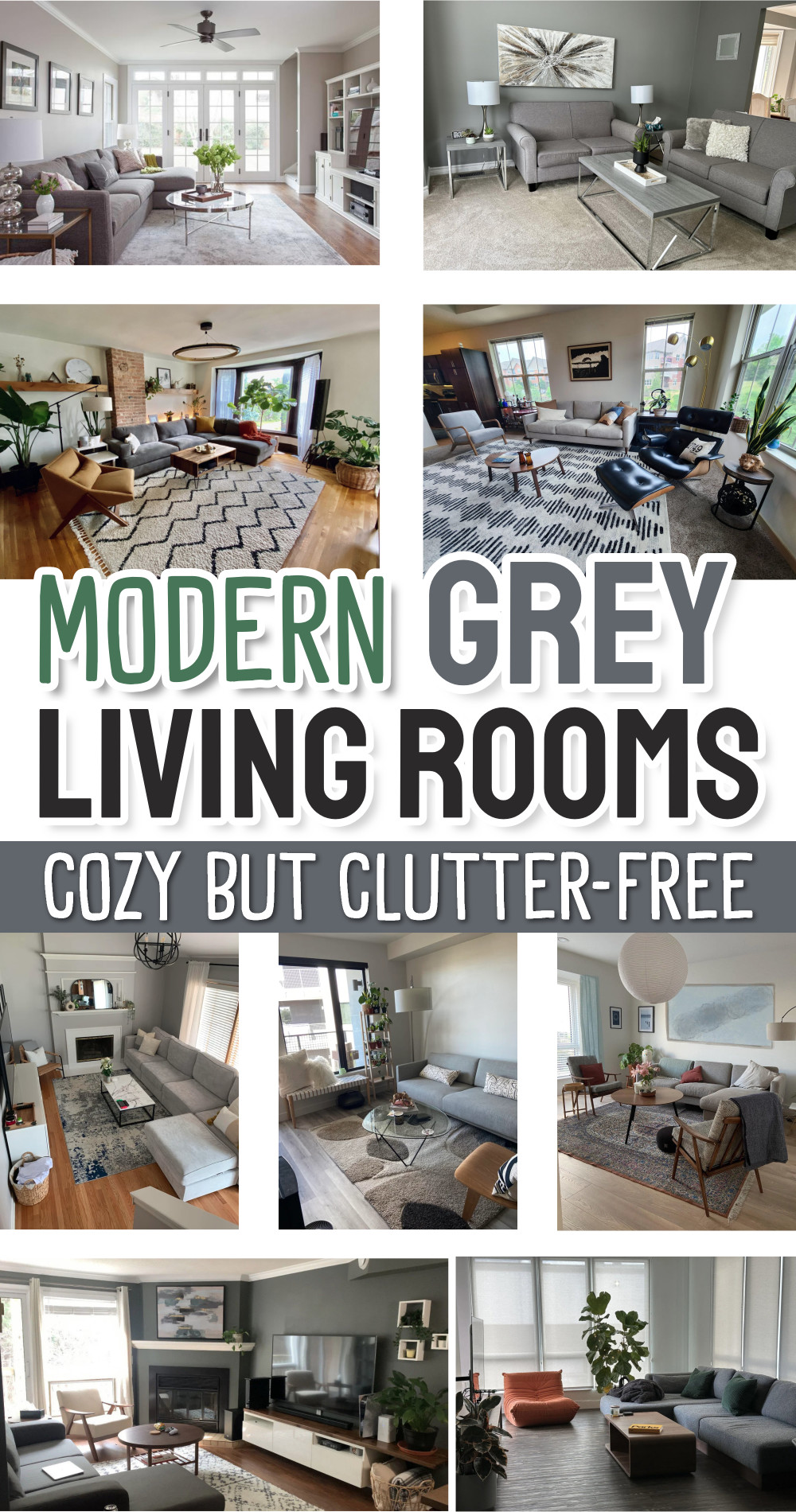 modern grey living rooms cozy but clutter-free