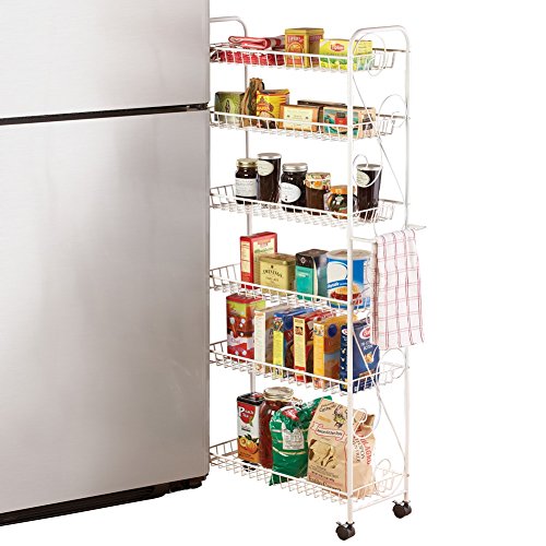 No pantry solutions for small kitchen without a pantry.  Pantry alternatives for storing food without a pantry and getting more storage space in small spaces