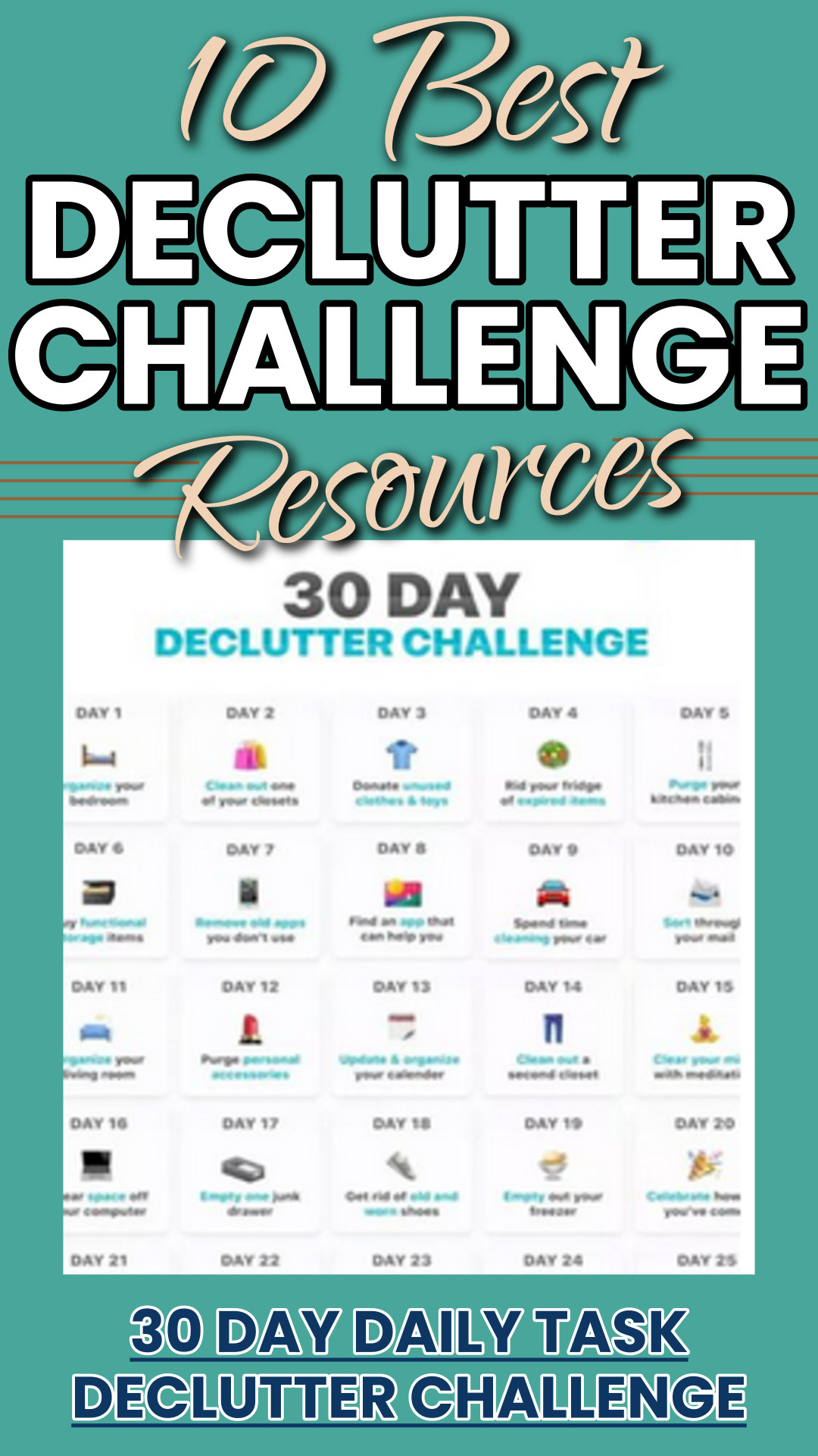 30-Day Daily Task Declutter Challenge