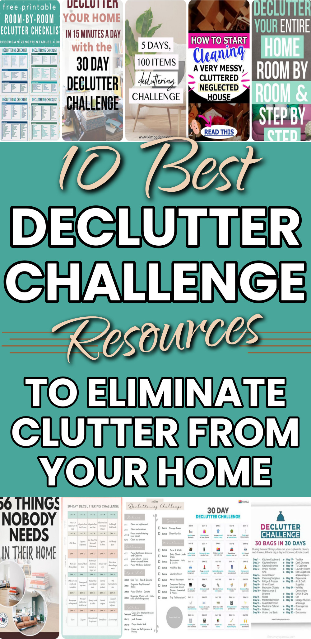 Top 10 Declutter Challenge Resources
