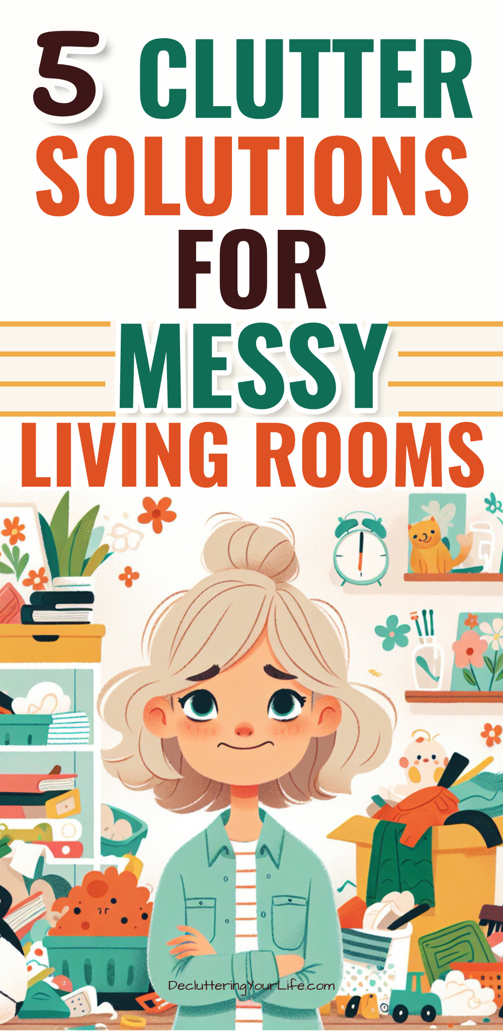 5 clutter solutions for messy living rooms