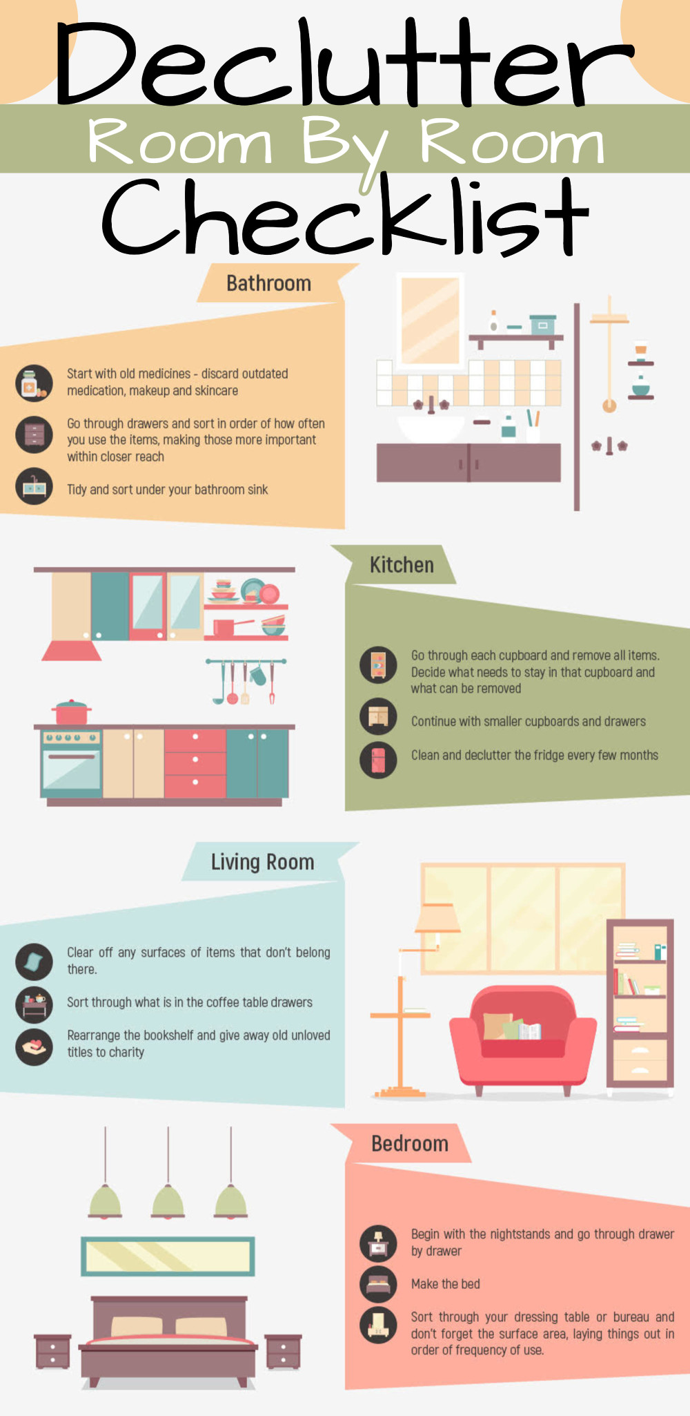 declutter room by room checklist