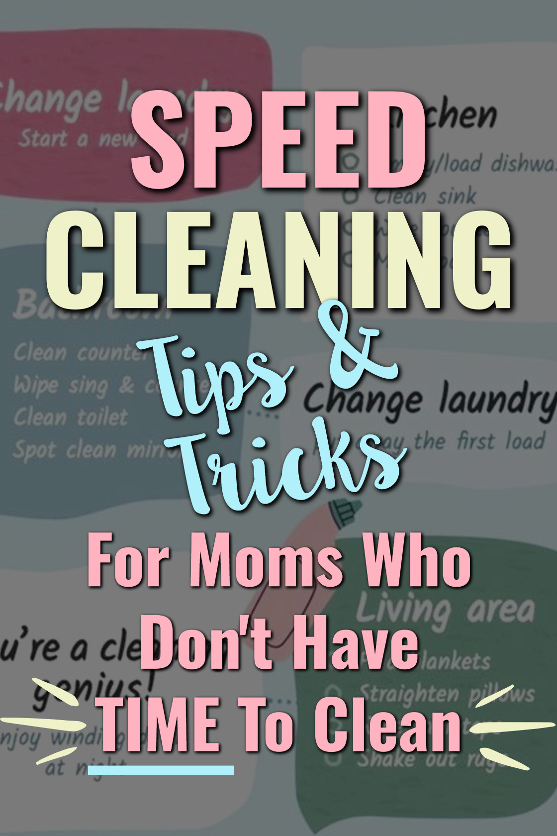 Speed cleaning tips and tricks for moms who don't have time to clean house