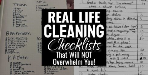 Real Life Cleaning Checklists To Keep Your House Clean With A REALISTIC Plan