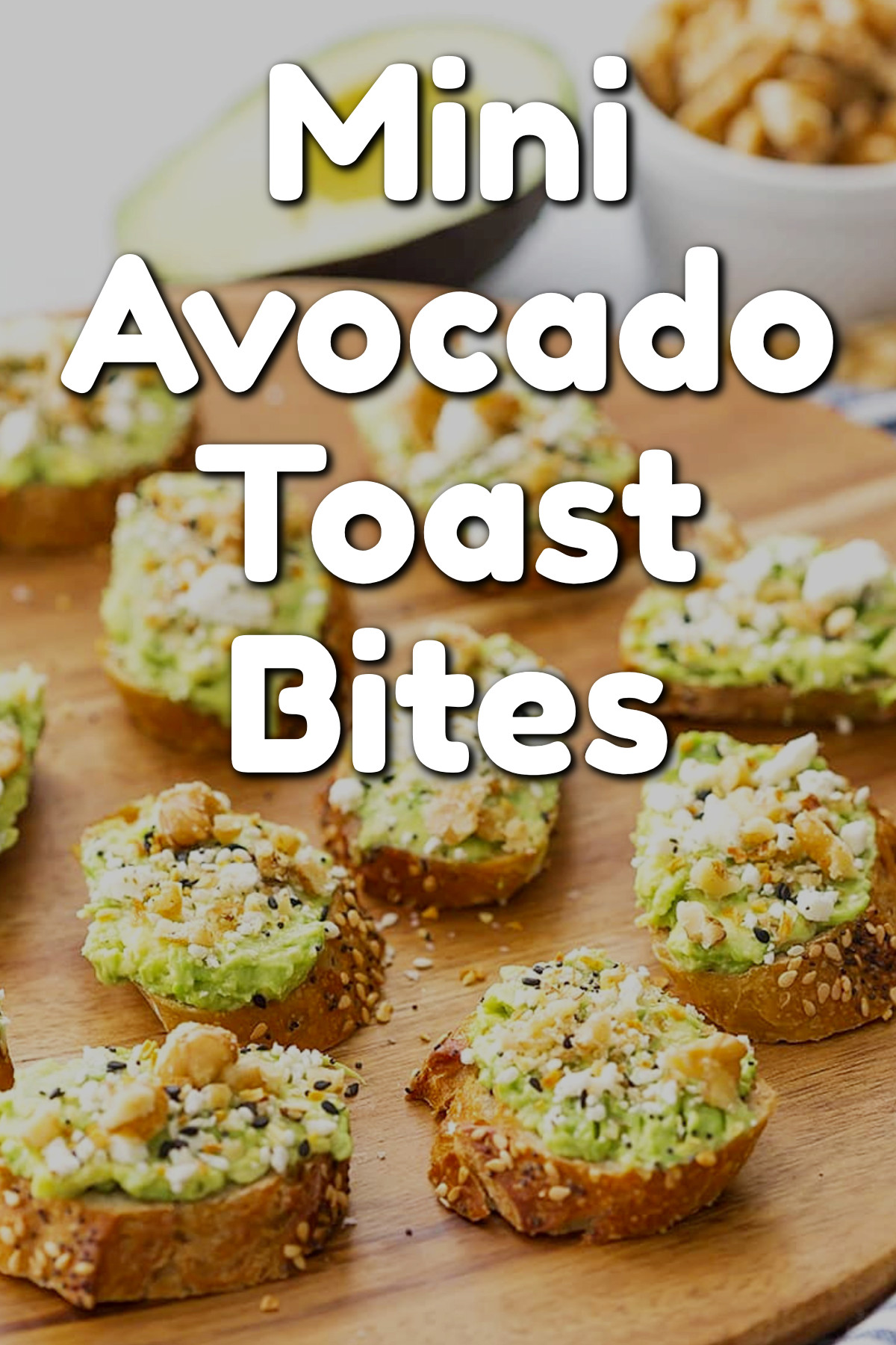 brunch food ideas - Mini Avocado Toast Bites