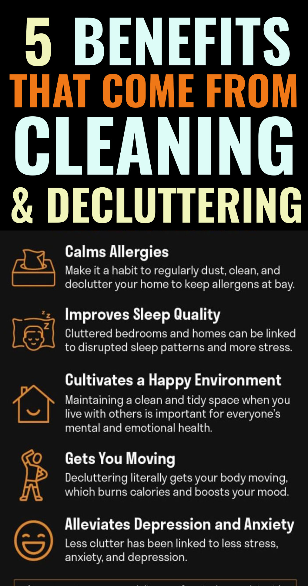 6 benefits that come from cleaning and decluttering