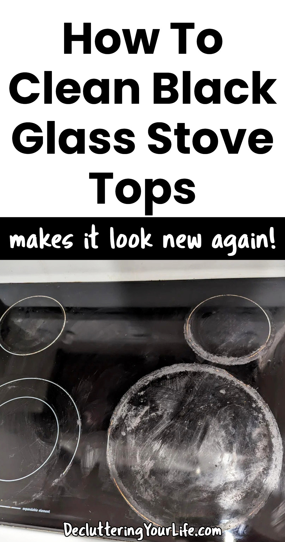 how to clean black glass stove tops