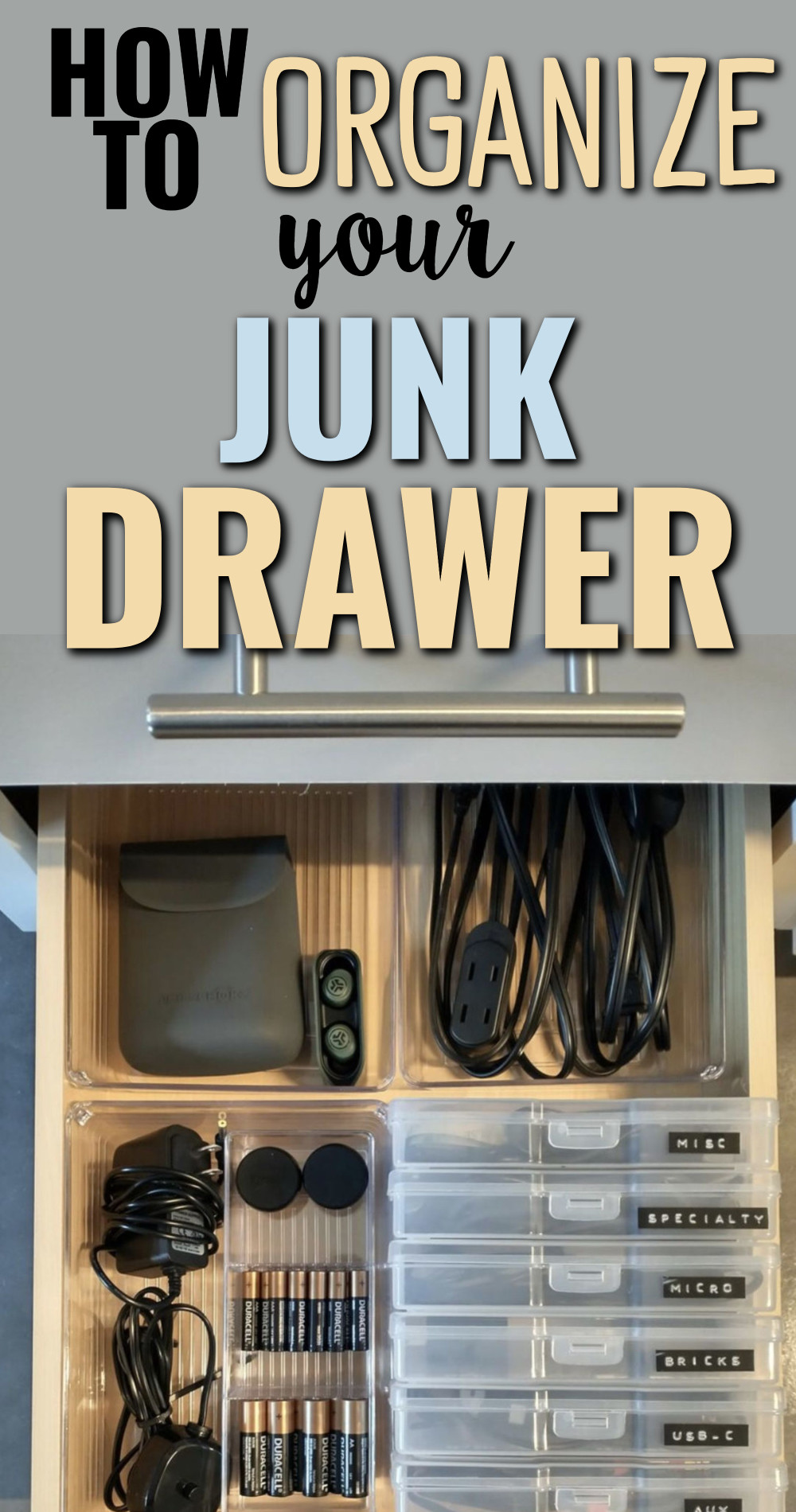 Junk Drawer Organization-How To Organize Random Junk In Drawers