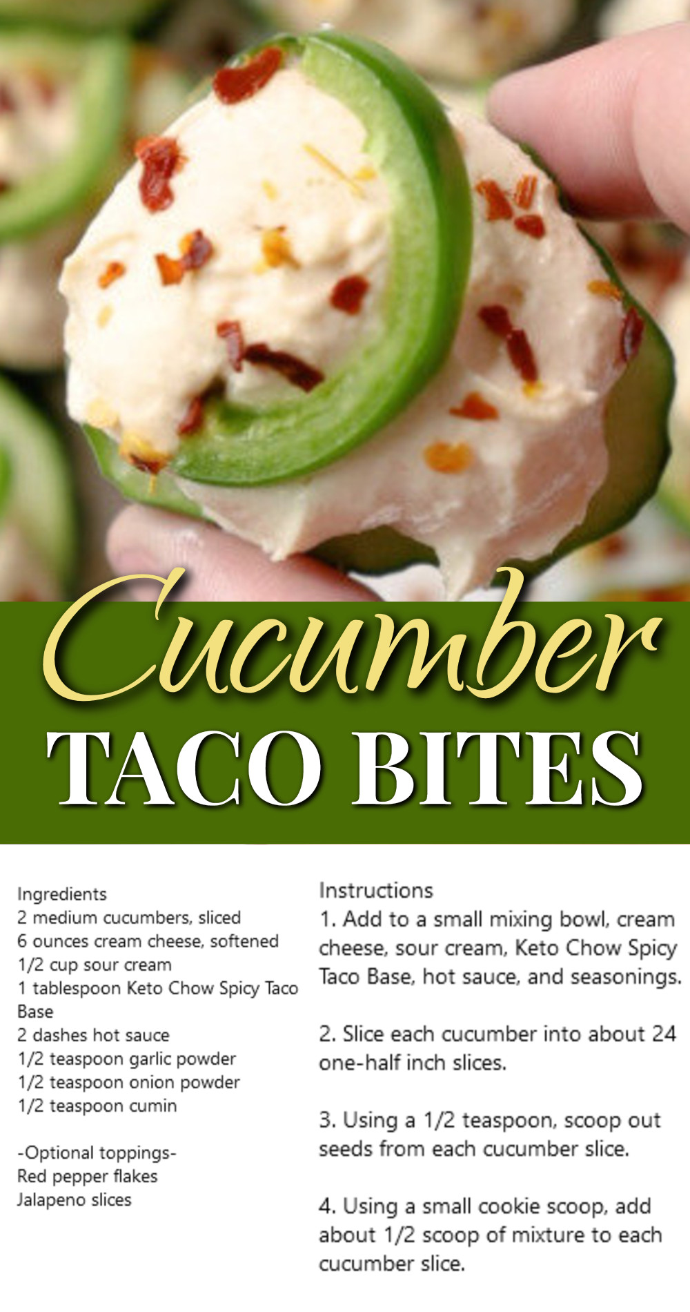 cucumber taco appetizer bites