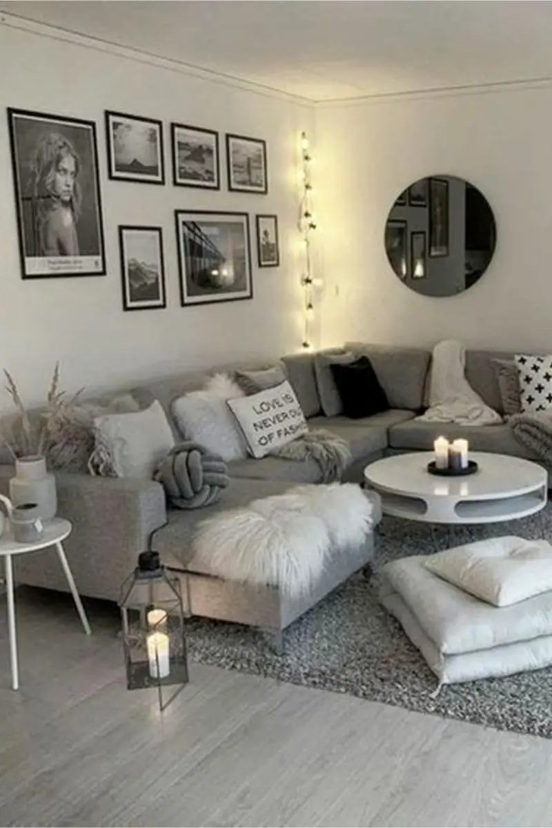 Cozy grey living room