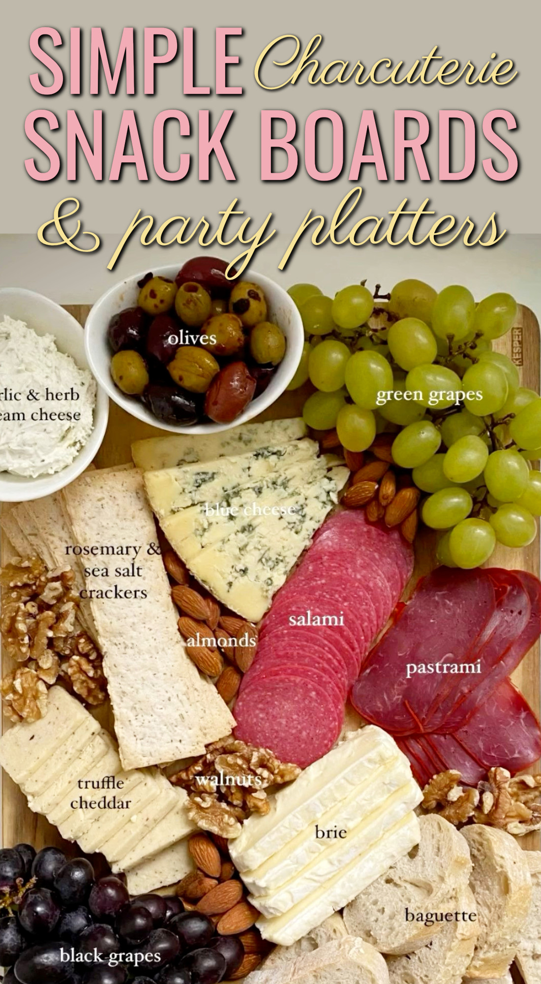 Simple Charcuterie Snack Platters