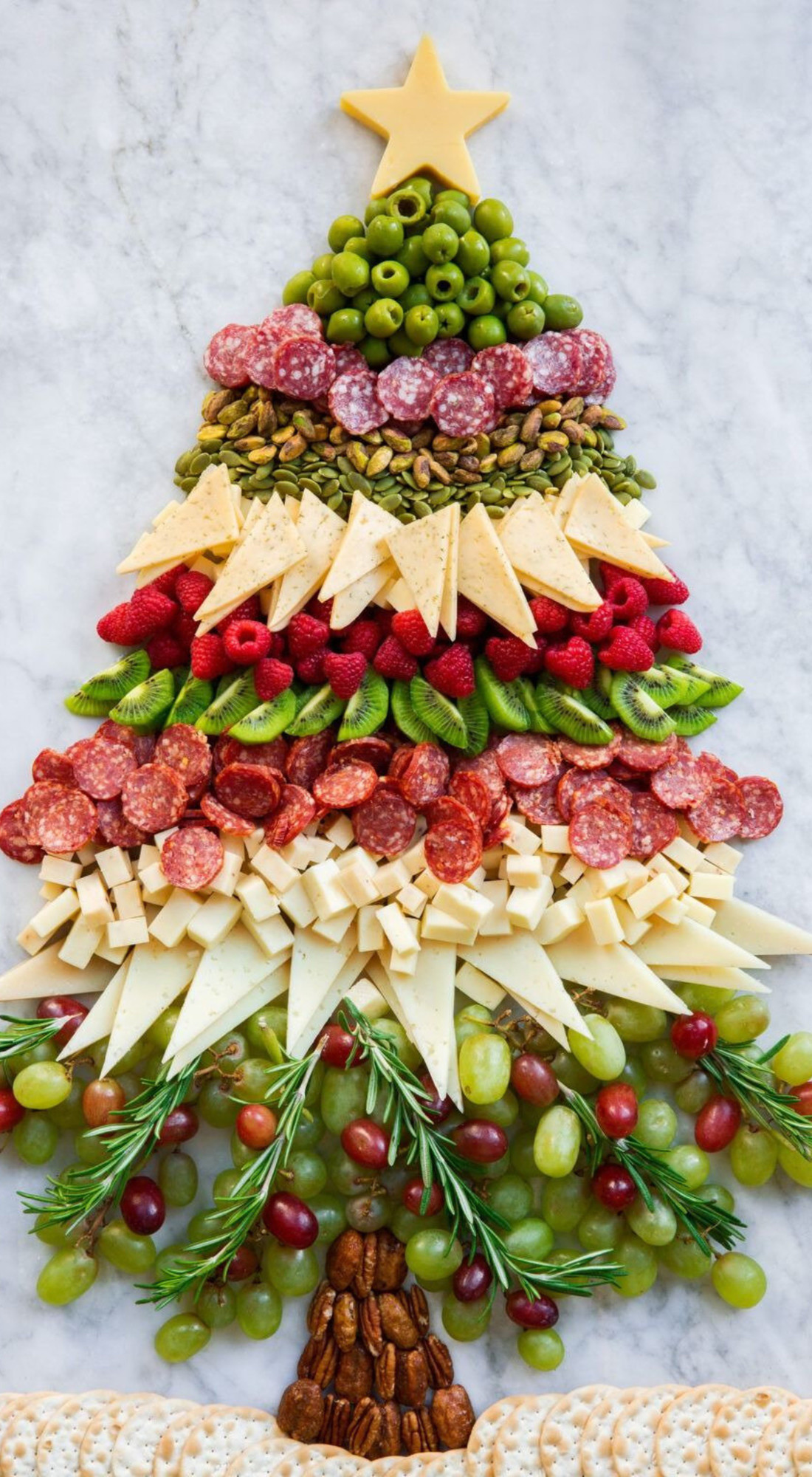 Christmas Tree Charcuterie Snack Board