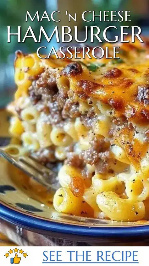 Mac n Cheese Hamburger Casserole