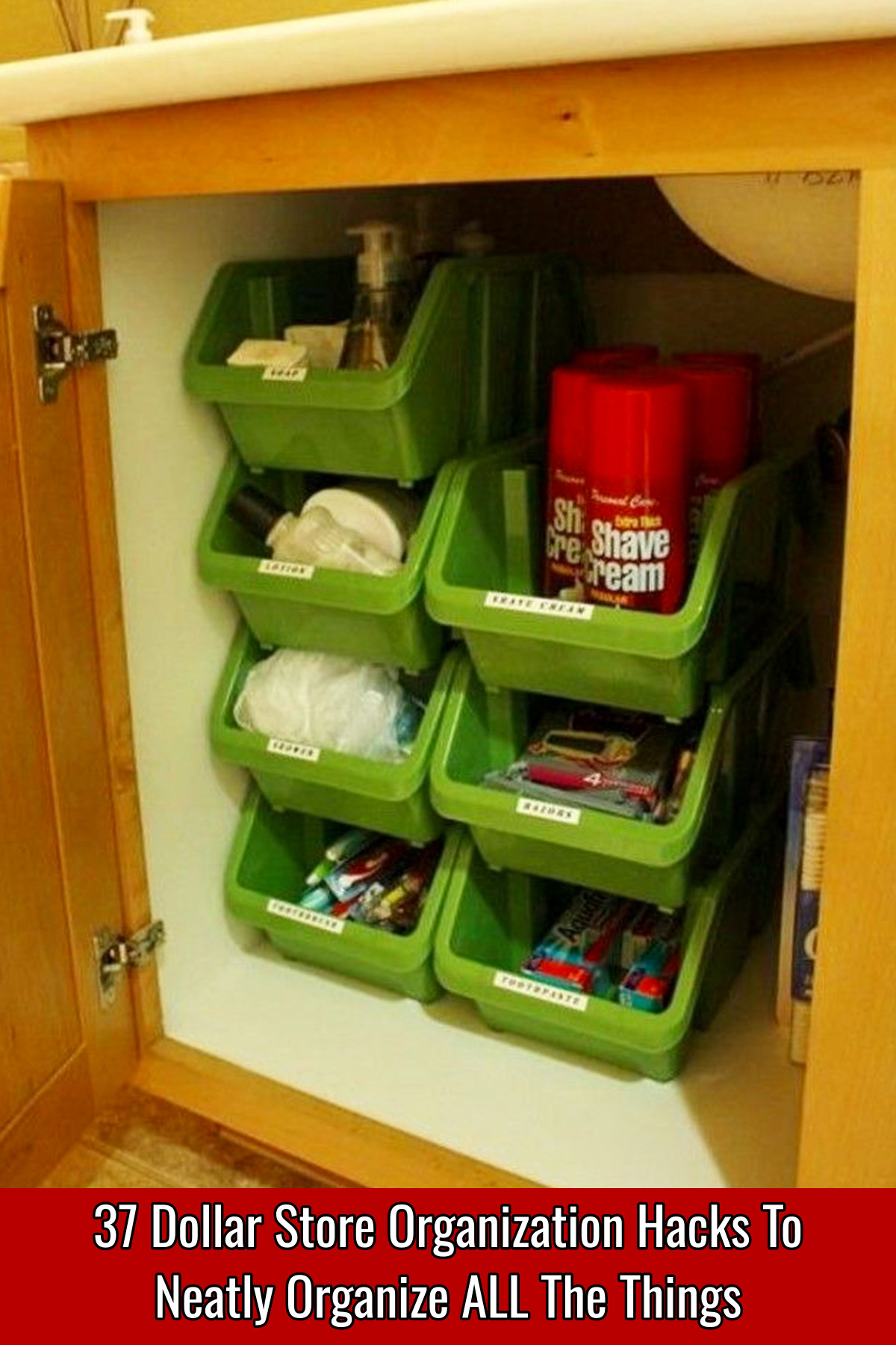 Bathroom cabinet organizing ideas